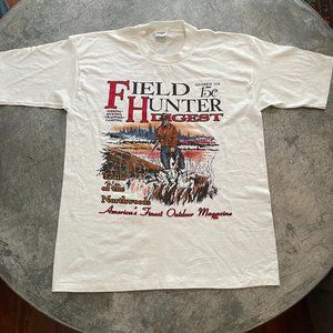 Vintage Field Hunter Digest Billabong Single Stitch Magazine Graphic Shirt Lg